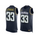 Men's Nike Los Angeles Chargers #33 Rayshawn Jenkins Limited Navy Blue Player Name & Number Tank Top NFL Jersey