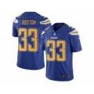 Men's Nike Los Angeles Chargers #33 Tre Boston Limited Electric Blue Rush NFL Jersey