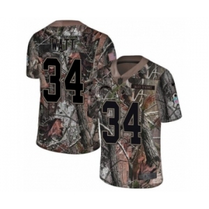 Men's Nike Los Angeles Chargers #34 Derek Watt Limited Camo Rush Realtree NFL Jersey