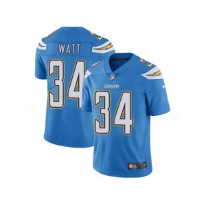 Men's Nike Los Angeles Chargers #34 Derek Watt Vapor Untouchable Limited Electric Blue Alternate NFL Jersey