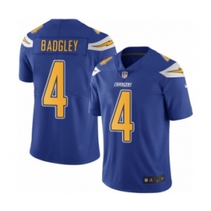 Men's Nike Los Angeles Chargers #4 Michael Badgley Limited Electric Blue Rush Vapor Untouchable NFL Jersey