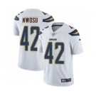 Men's Nike Los Angeles Chargers #42 Uchenna Nwosu White Vapor Untouchable Limited Player NFL Jersey