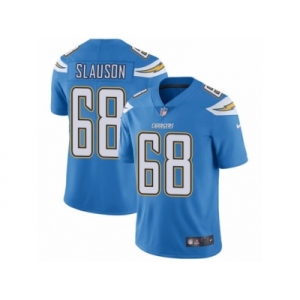 Men's Nike Los Angeles Chargers #68 Matt Slauson Vapor Untouchable Limited Electric Blue Alternate NFL Jersey