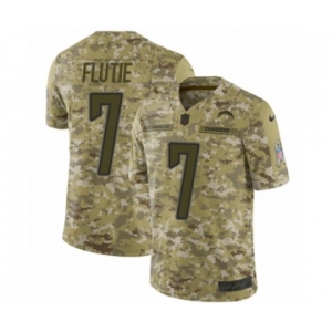 Men's Nike Los Angeles Chargers #7 Doug Flutie Limited Camo 2018 Salute to Service NFL Jersey