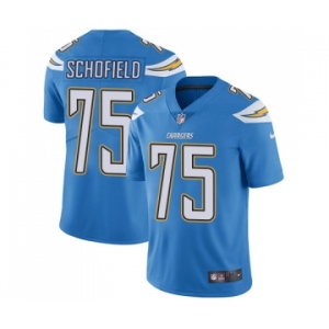 Men's Nike Los Angeles Chargers #75 Michael Schofield Electric Blue Alternate Vapor Untouchable Limited Player NFL Jersey