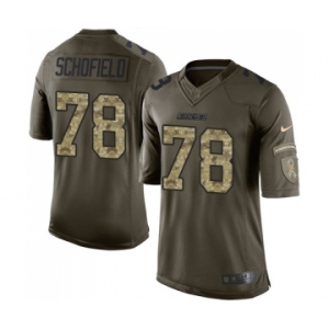 Men's Nike Los Angeles Chargers #75 Michael Schofield Elite Green Salute to Service NFL Jersey