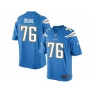 Men's Nike Los Angeles Chargers #76 Russell Okung Limited Electric Blue Alternate NFL Jersey