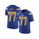 Men's Nike Los Angeles Chargers #77 Forrest Lamp Limited Electric Blue Rush NFL Jersey