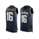 Men's Nike San Diego Chargers #16 Tyrell Williams Limited Navy Blue Player Name & Number Tank Top NFL Jersey