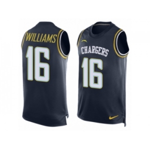 Men's Nike San Diego Chargers #16 Tyrell Williams Limited Navy Blue Player Name & Number Tank Top NFL Jersey