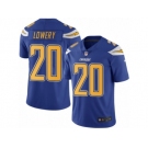 Men's Nike San Diego Chargers #20 Dwight Lowery Limited Electric Blue Rush NFL Jersey