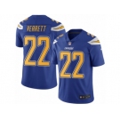 Men's Nike San Diego Chargers #22 Jason Verrett Limited Electric Blue Rush NFL Jersey