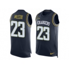 Men's Nike San Diego Chargers #23 Dexter McCoil Limited Navy Blue Player Name & Number Tank Top NFL Jersey