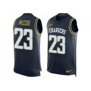 Men's Nike San Diego Chargers #23 Dexter McCoil Limited Navy Blue Player Name & Number Tank Top NFL Jersey