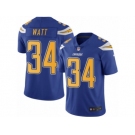 Men's Nike San Diego Chargers #34 Derek Watt Limited Electric Blue Rush NFL Jersey