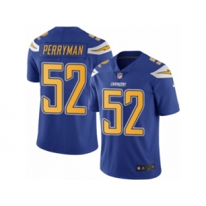 Men's Nike San Diego Chargers #52 Denzel Perryman Limited Electric Blue Rush NFL Jersey