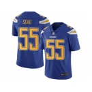 Men's Nike San Diego Chargers #55 Junior Seau Limited Electric Blue Rush NFL Jersey