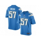 Men's Nike San Diego Chargers #57 Jatavis Brown Limited Electric Blue Alternate NFL Jersey