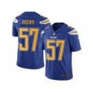 Men's Nike San Diego Chargers #57 Jatavis Brown Limited Electric Blue Rush NFL Jersey