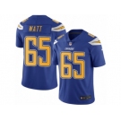 Men's Nike San Diego Chargers #65 Chris Watt Limited Electric Blue Rush NFL Jersey