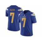 Men's Nike San Diego Chargers #7 Doug Flutie Limited Electric Blue Rush NFL Jersey