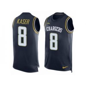 Men's Nike San Diego Chargers #8 Drew Kaser Limited Navy Blue Player Name & Number Tank Top NFL Jersey
