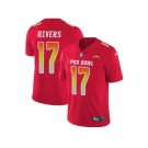 Nike Los Angeles Chargers #17 Philip Rivers Red Men Stitched NFL Limited AFC 2018 Pro Bowl Jersey