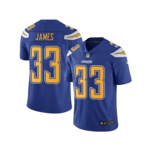 Nike Los Angeles Chargers #33 Derwin James Electric Blue Men Stitched NFL Limited Rush Jersey