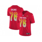 Nike Los Angeles Chargers #76 Russell Okung Red Men Stitched NFL Limited AFC 2018 Pro Bowl Jersey