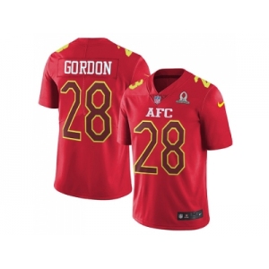 Nike San Diego Chargers #28 Melvin Gordon Red Men's Stitched NFL Limited AFC 2017 Pro Bowl Jersey