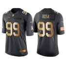 Nike San Diego Chargers #99 Joey Bosa Anthracite 2016 Christmas Day Gold Men's NFL Limited Salute to Service Jersey