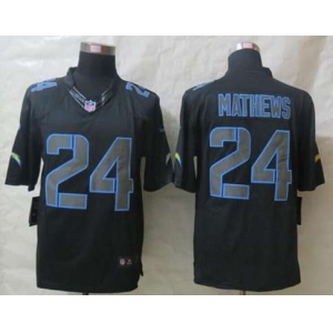 nike nfl jerseys san diego chargers #24 mathews black[nike impact limited]