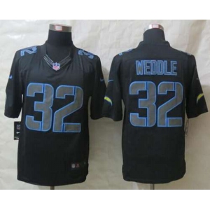 nike nfl jerseys san diego chargers #32 weddle black[nike impact limited]