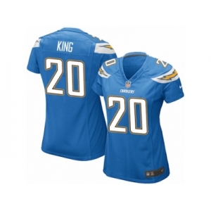 Women Nike Los Angeles Chargers #20 Desmond King Game Electric Blue Alternate NFL Jersey