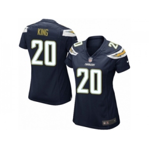 Women Nike Los Angeles Chargers #20 Desmond King Game Navy Blue Team Color NFL Jersey