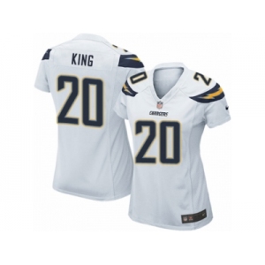 Women Nike Los Angeles Chargers #20 Desmond King Game White NFL Jersey