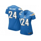 Women Nike Los Angeles Chargers #24 Trevor Williams Game Electric Blue Alternate NFL Jersey