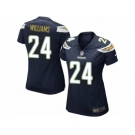 Women Nike Los Angeles Chargers #24 Trevor Williams Game Navy Blue Team Color NFL Jersey