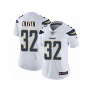 Women Nike Los Angeles Chargers #32 Branden Oliver White Vapor Untouchable Limited Player NFL Jersey