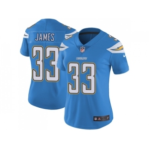 Women Nike Los Angeles Chargers #33 Derwin James Electric Blue Alternate Stitched NFL Vapor Untouchable Limited Jersey