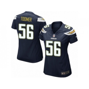 Women Nike Los Angeles Chargers #56 Korey Toomer Game Navy Blue Team Color NFL Jersey