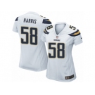 Women Nike Los Angeles Chargers #58 Nigel Harris Game White NFL Jersey