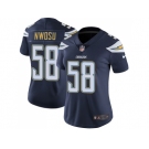 Women Nike Los Angeles Chargers #58 Uchenna Nwosu Navy Blue Team Color Stitched NFL Vapor Untouchable Limited Jersey