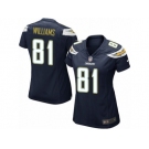 Women Nike Los Angeles Chargers #81 Mike Williams Game Navy Blue Team Color NFL Jersey