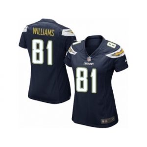 Women Nike Los Angeles Chargers #81 Mike Williams Game Navy Blue Team Color NFL Jersey