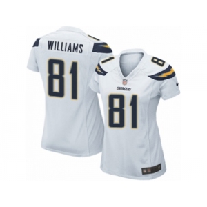 Women Nike Los Angeles Chargers #81 Mike Williams Game White NFL Jersey