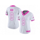 Women Nike Los Angeles Chargers #9 Younghoe Koo Limited White Pink Rush Fashion NFL Jersey