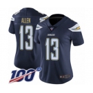 Women's Los Angeles Chargers #13 Keenan Allen Navy Blue Team Color Vapor Untouchable Limited Player 100th Season Football Jersey