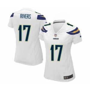 Women's Los Angeles Chargers #17 Philip Rivers Game White Football Jersey