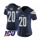 Women's Los Angeles Chargers #20 Desmond King Navy Blue Team Color Vapor Untouchable Limited Player 100th Season Football Jersey